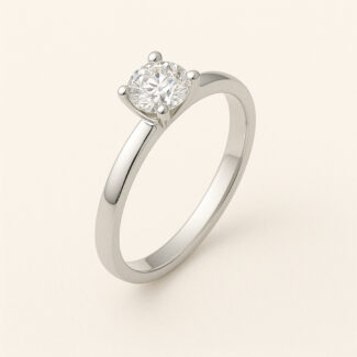 LOVE, SOLITAIRE DIAMOND RING 0.23 CT D/VVS1, WHITE GOLD