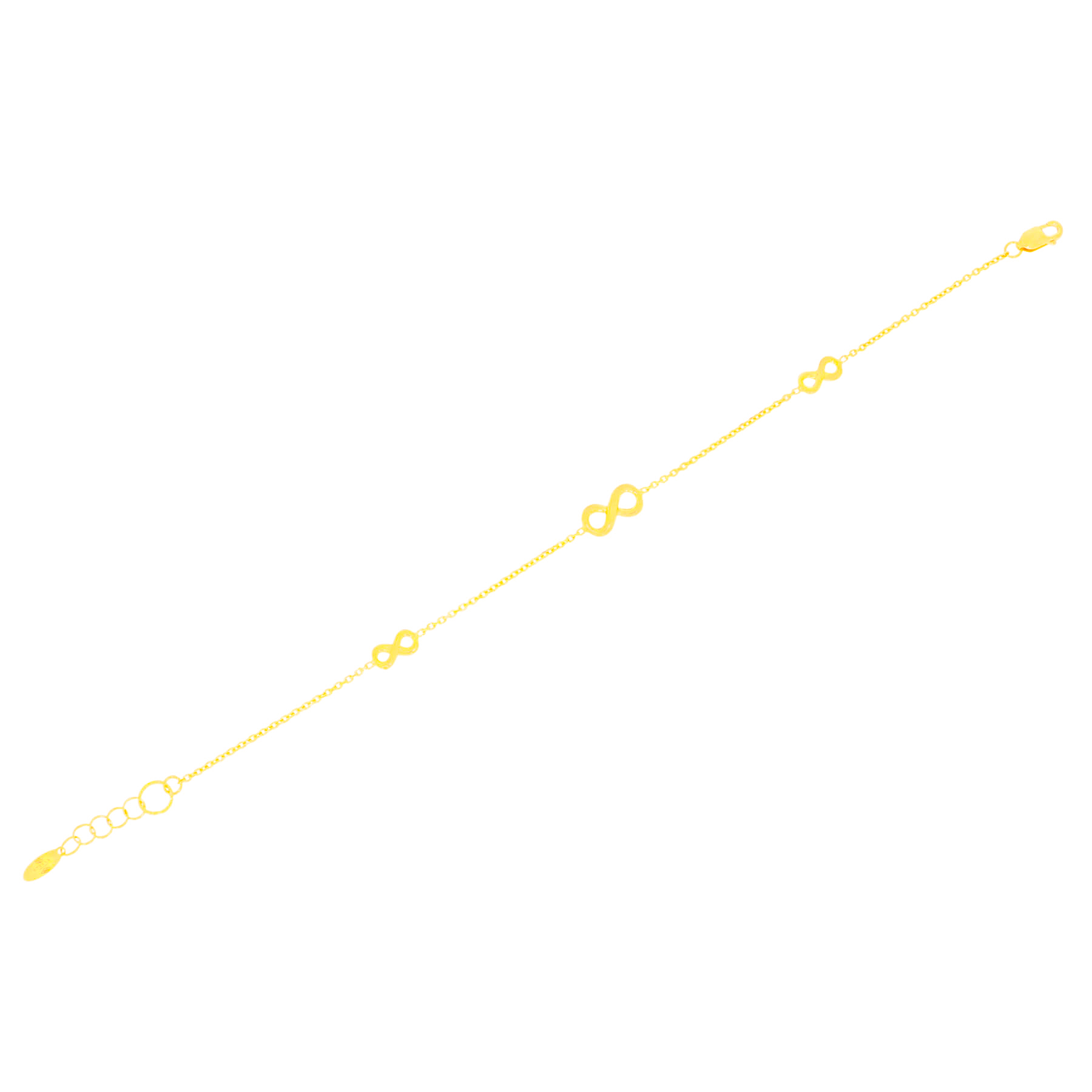 585er Gelbgold Armband mit drei Infinity Symbolen, L=18,5cm - 1.jpg