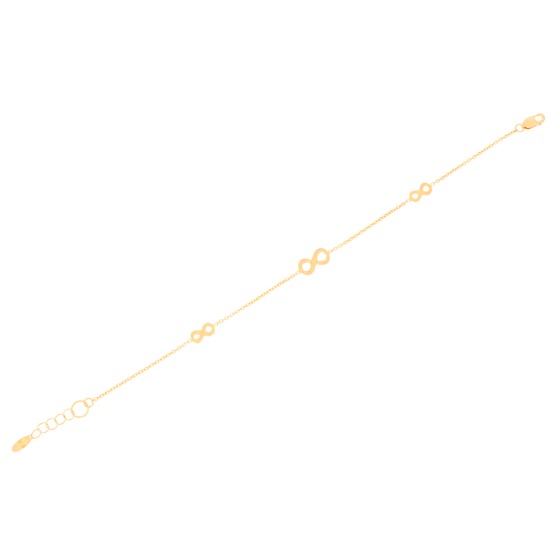 585er Rotgold Armband mit drei Infinity Symbolen, L=18,5cm - 1.jpg