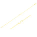 585er Gold Armband Infinity mit Zirkonia, zweireihige Ankerkette, 16–18,5 cm - 1.jpg